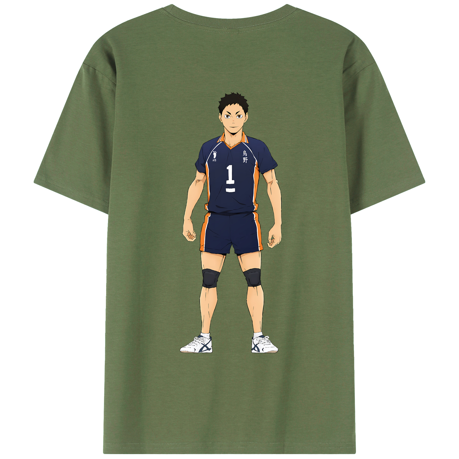 （画像用） ハイキュー!! Haikyu!! 綿100％ メンズ半袖Tシャツ（バックプリント） 通気性
